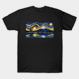 Mount Fuji Post Impressionism T-Shirt